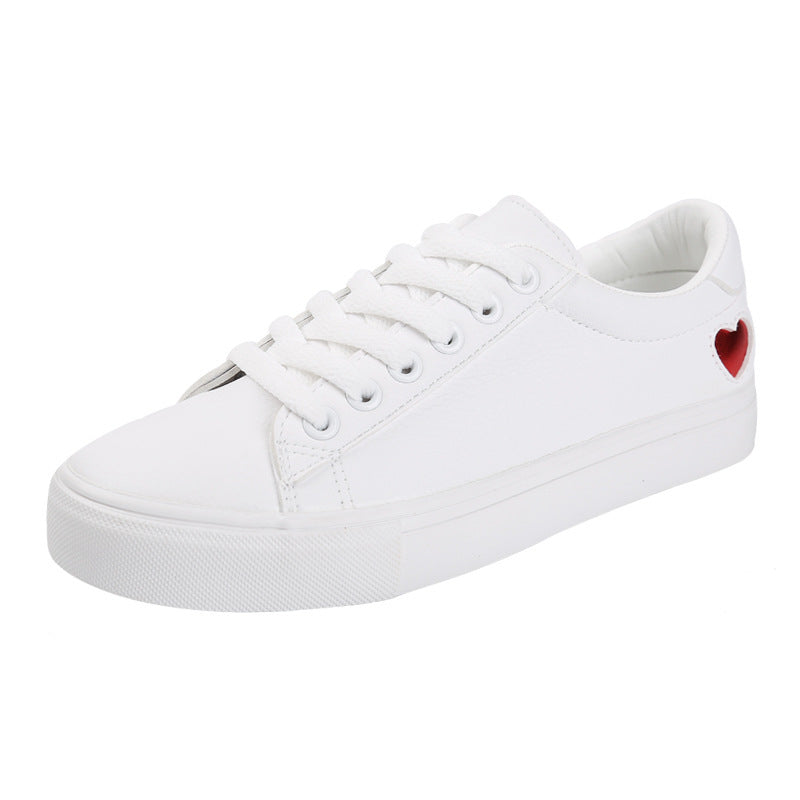 Ruth – Breathable Vegan Leather Heart Flats