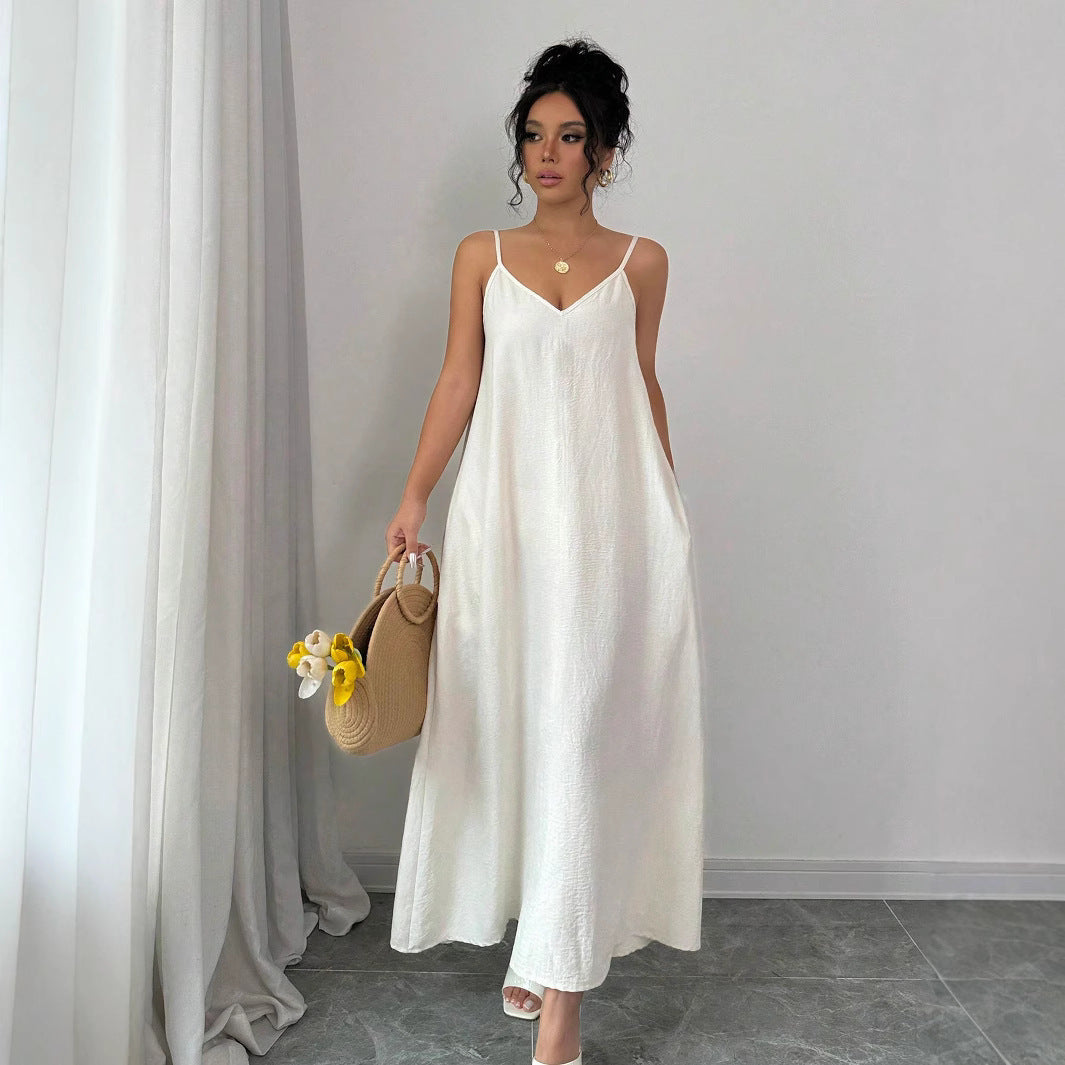 Deborah – Elegant Mid-length White Dress