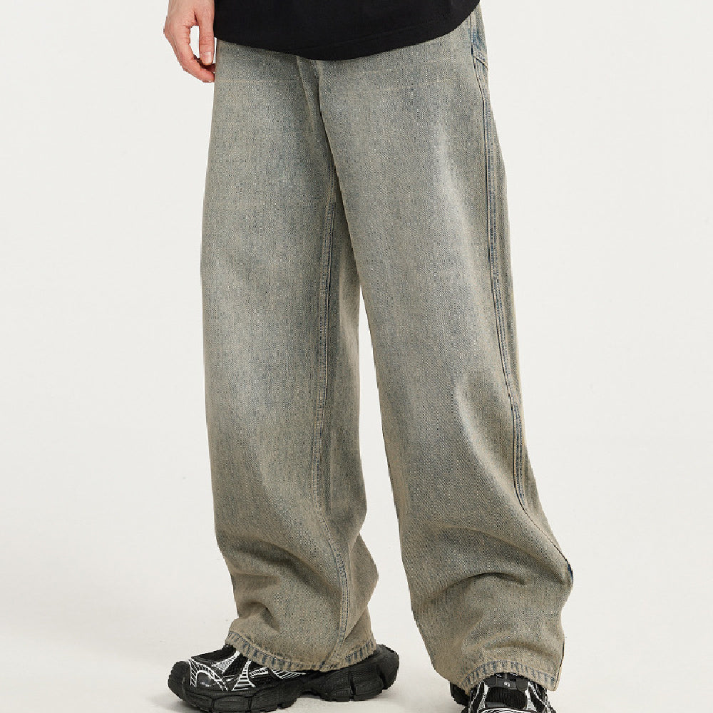 Henry – Men's Loose Light Blue Wide-Leg Jeans