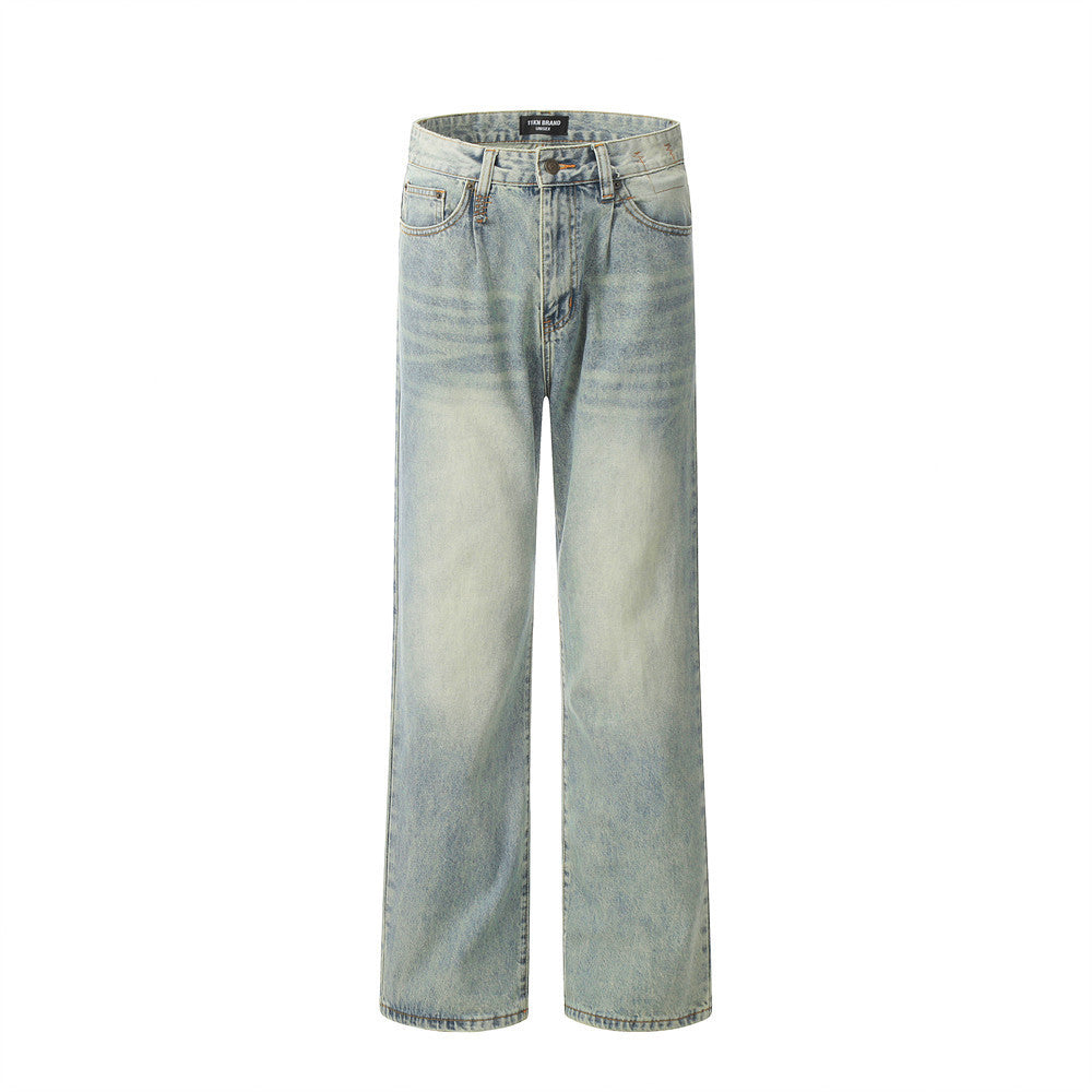 Micheal – Men's Retro Punk Distressed Straight Jeans