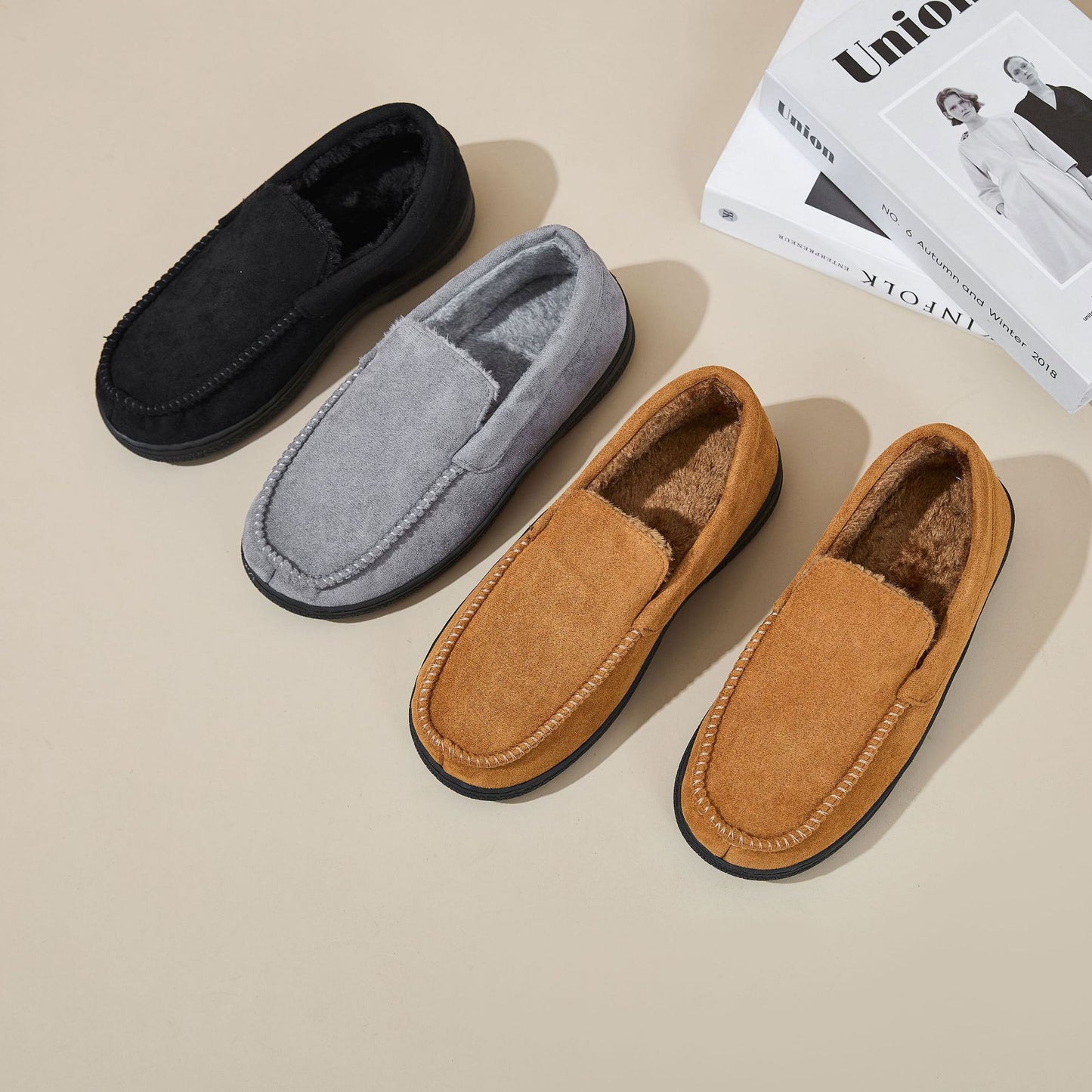 Gerald – Men's Fleece-lined Non-slip Slippers