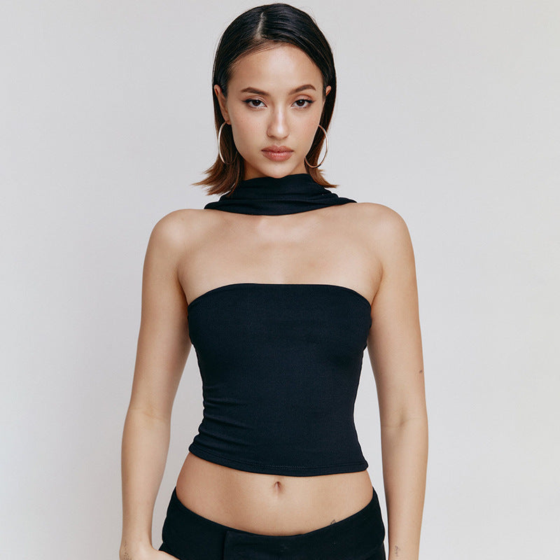 Esme – Elegant One-Shoulder Vegan Satin Top