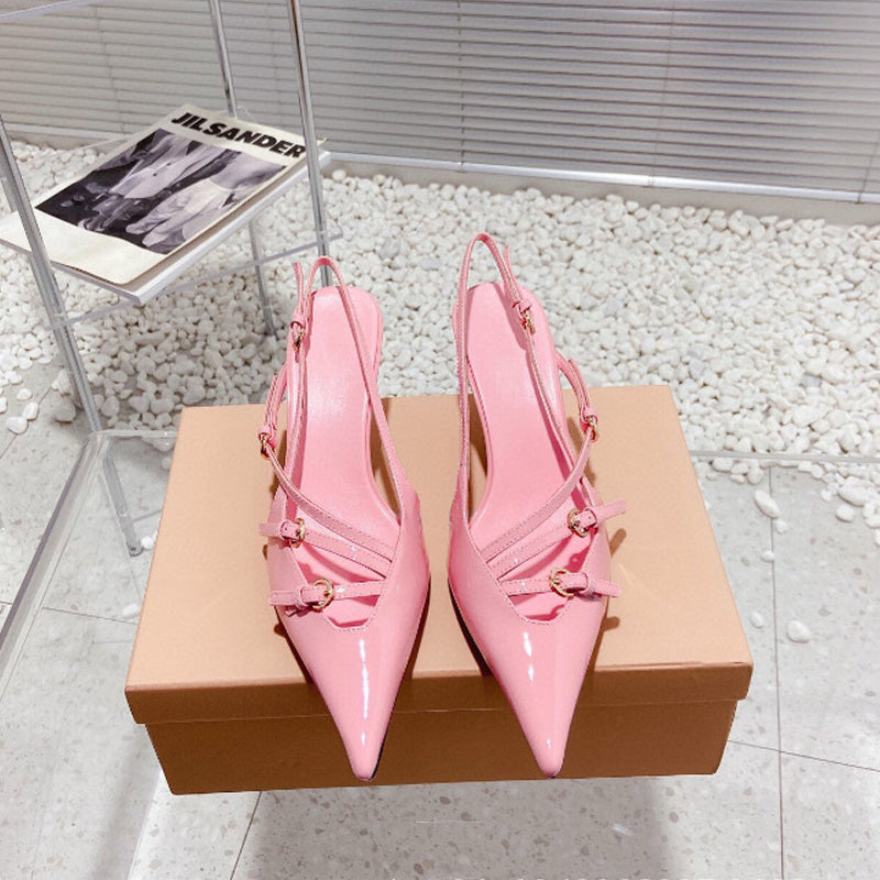 Harriet – French Style Kitten Heel Sandals