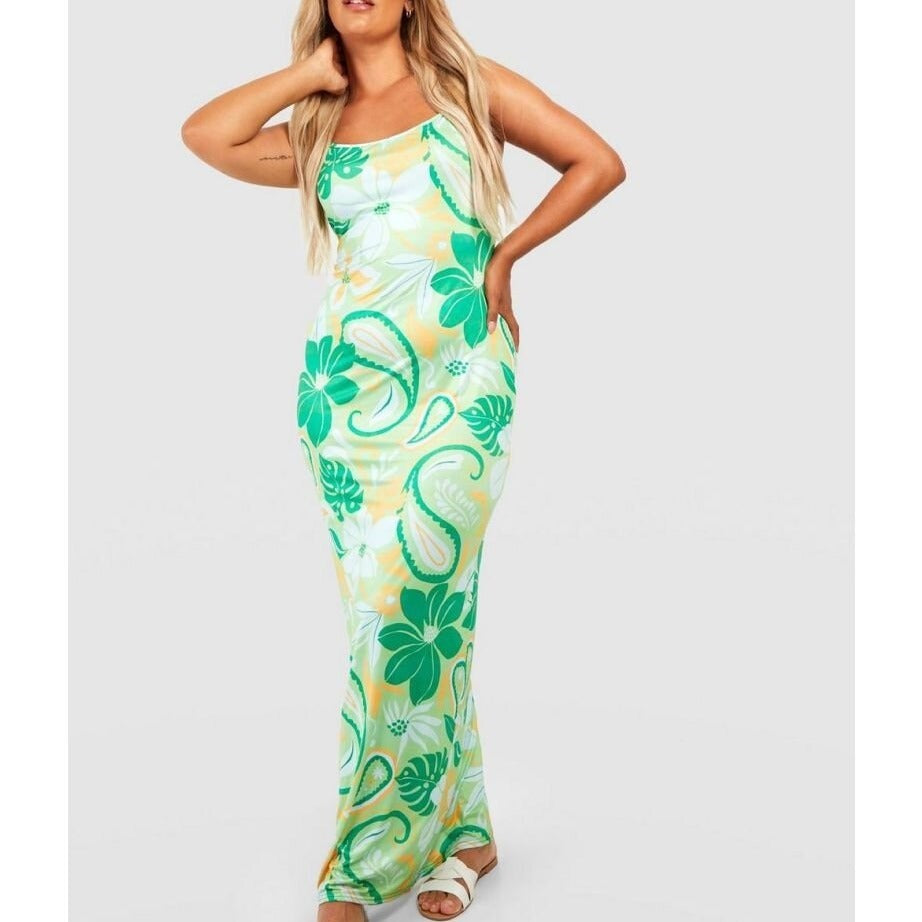 Angela – Women's Digital Print Suspender Dress