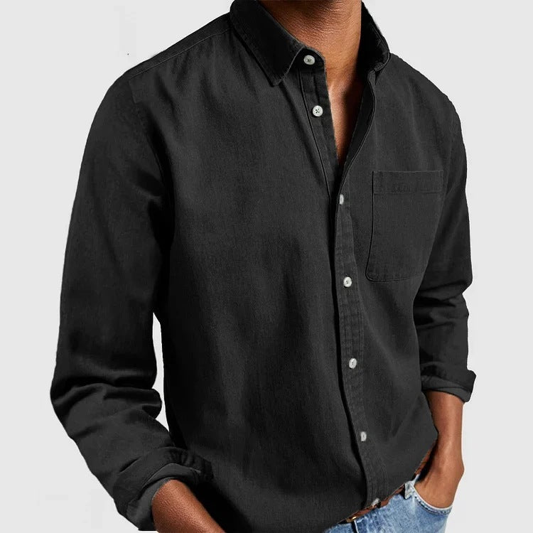 Clive – Men's Long Sleeve Cardigan Shirt