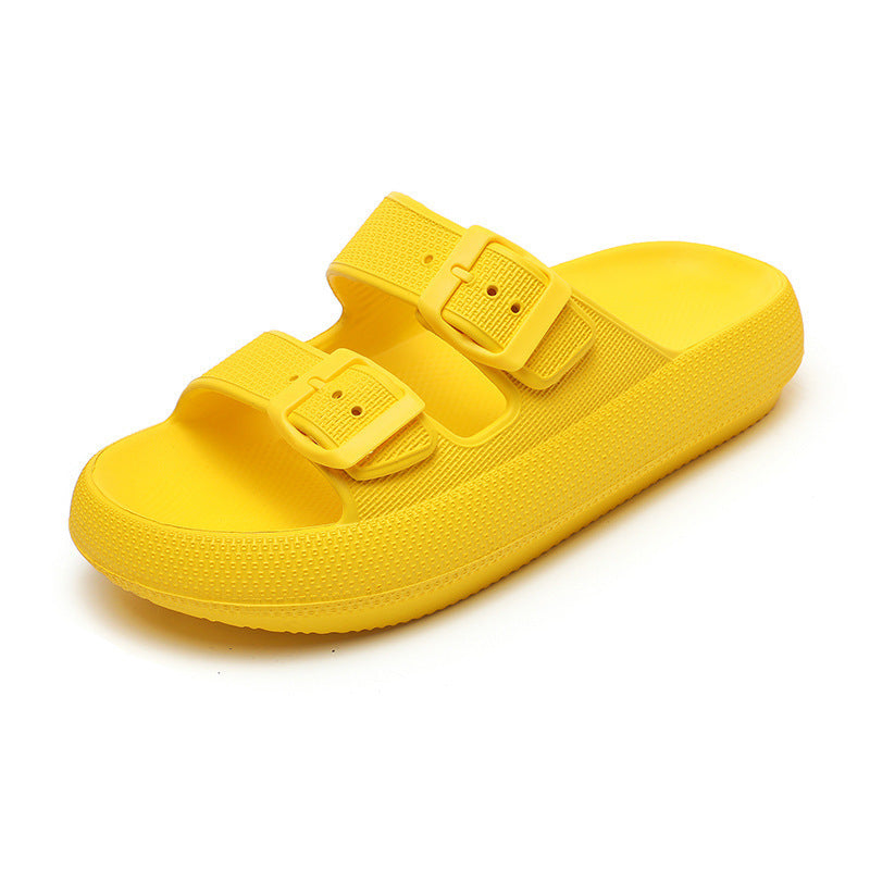 Susan – Soft Platform Double Buckle Slippers