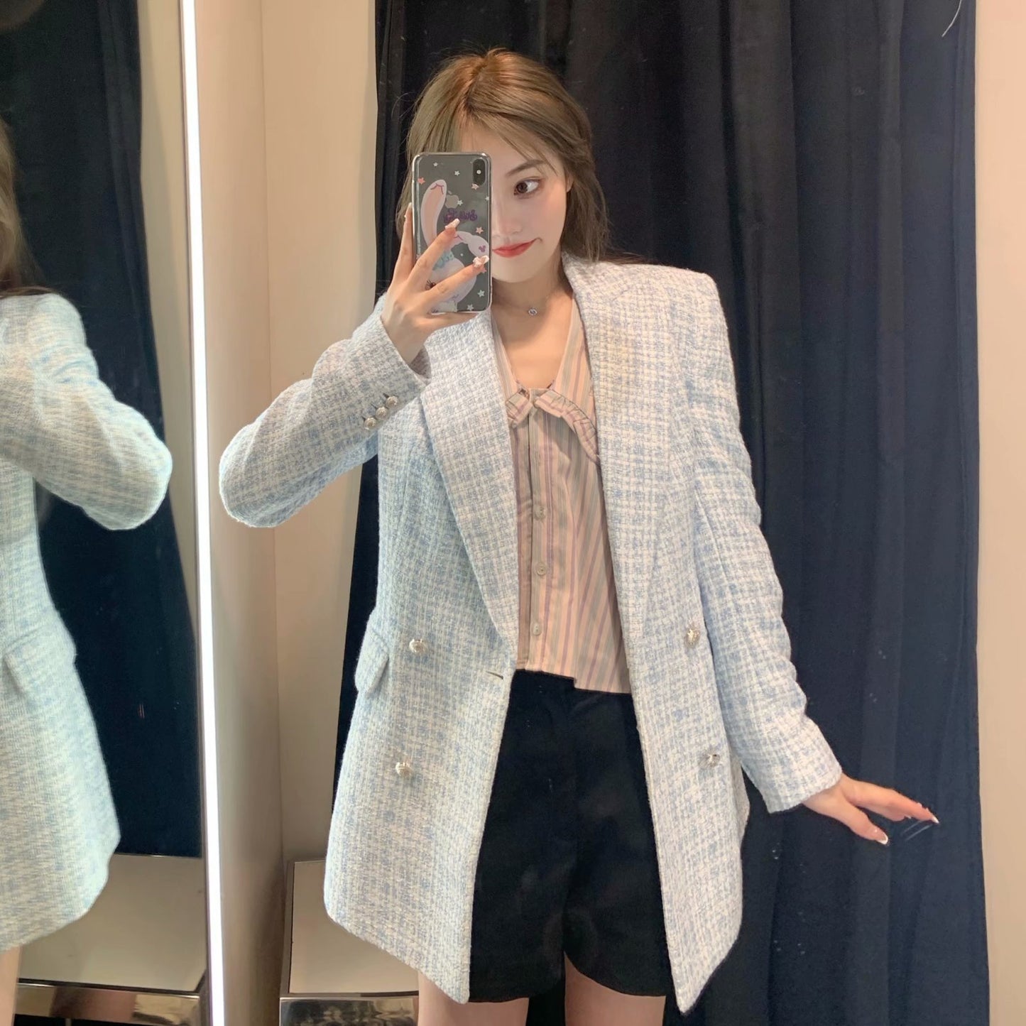 Mandy – Women's Summer Check Slim Fit Blazer