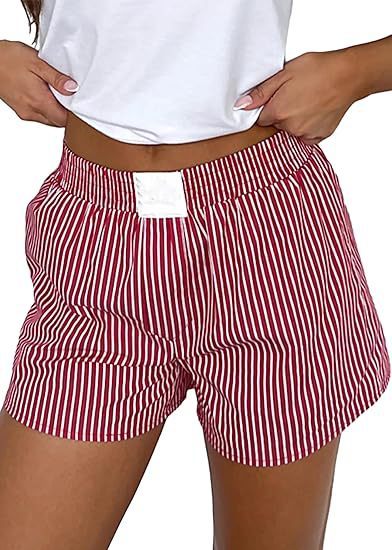 Brenda – Loose Comfortable Striped Shorts with Pockets