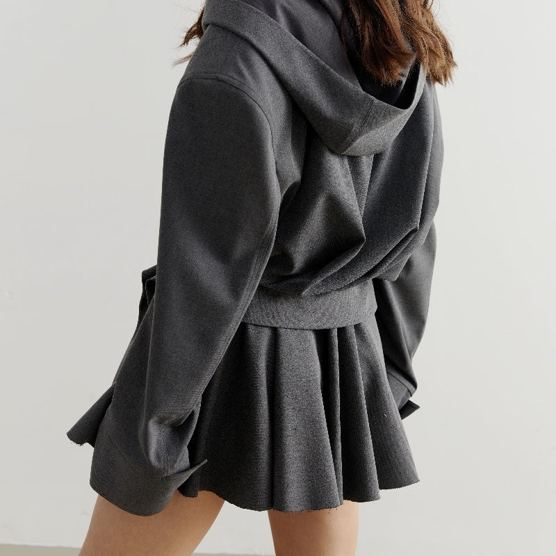 Adele – Dark Gray Irregular Skirt