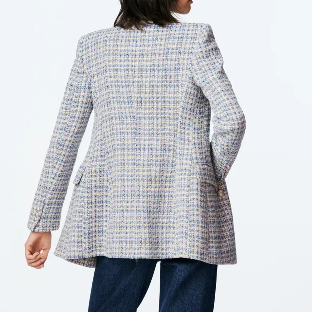 Mary – Textured Double-Breasted Blazer