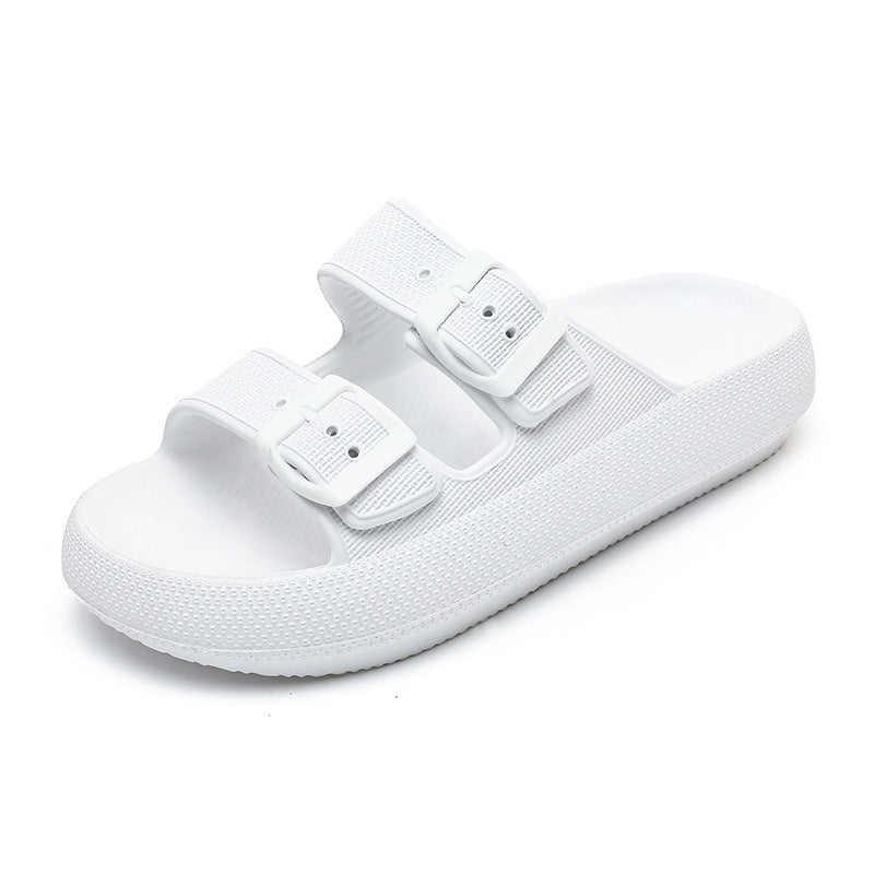 Susan – Soft Platform Double Buckle Slippers