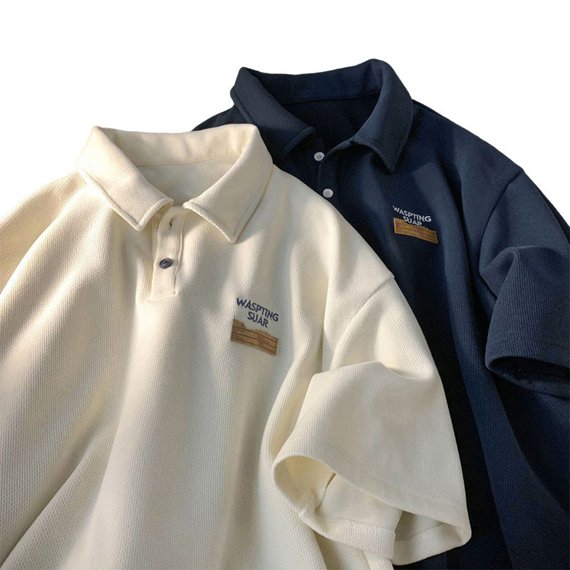 David – Retro Men's Polo Shirt with Dots