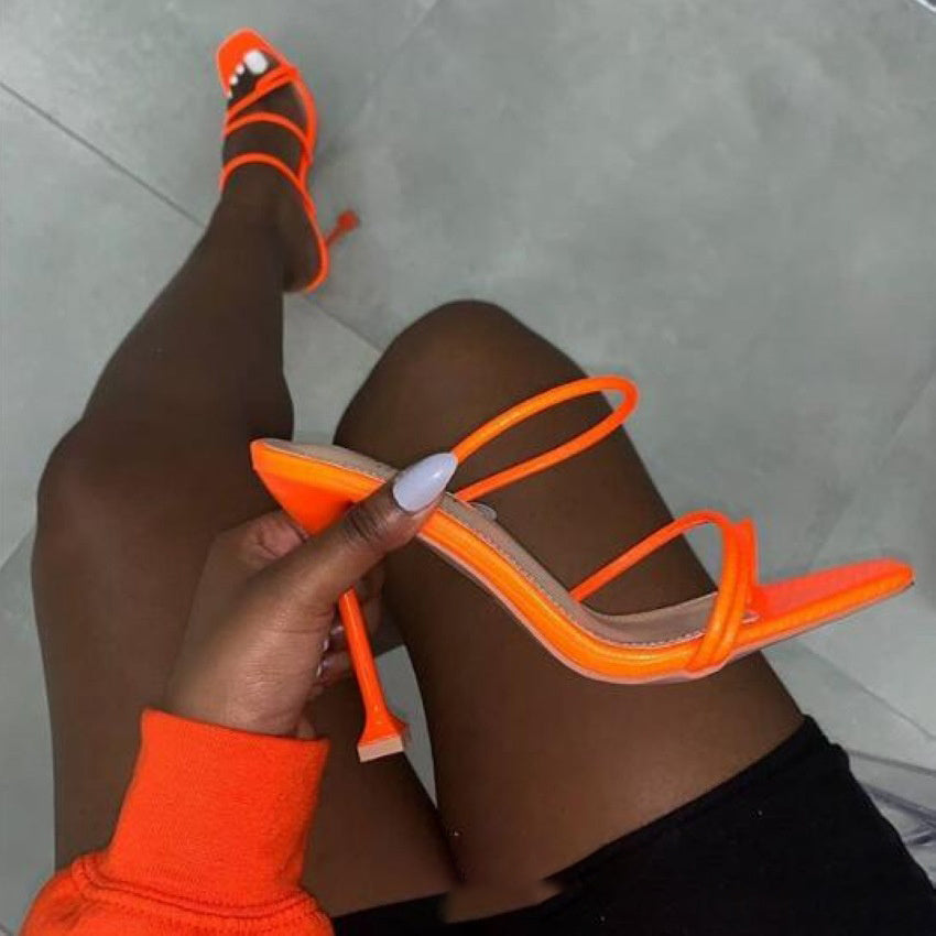 Natasha – Stiletto Heel Square Toe Sandals