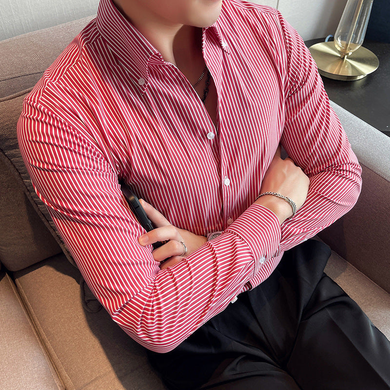 Glen – Men's Striped Long Sleeve Shirt