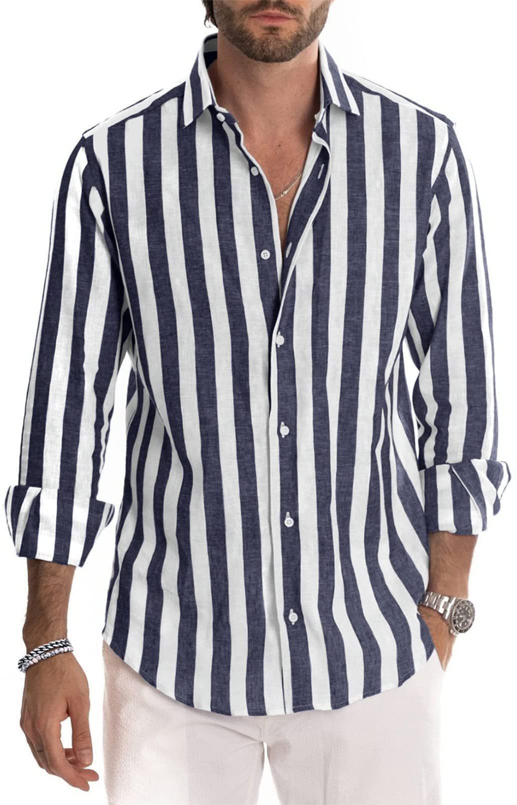 Steven – Striped Polo Collar Shirt