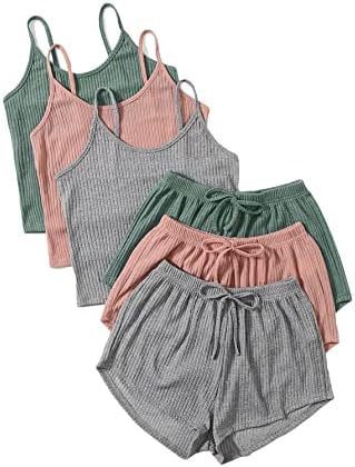 Marie – Rib Knitted Crop-top with Lace-up Shorts