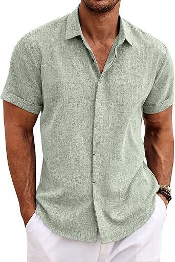 Terence – Men's Short Sleeve Casual Buckle Shirt