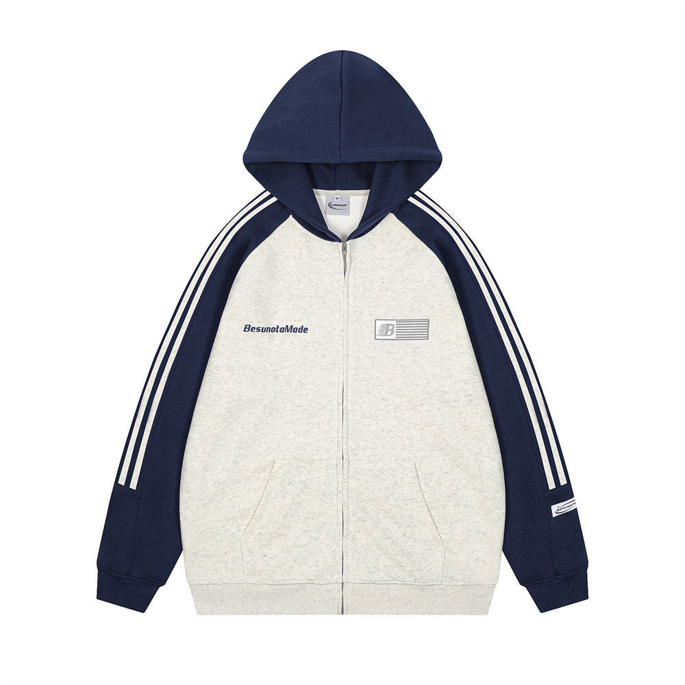 Alexander – Patchwork Raglan Hooded Sweater