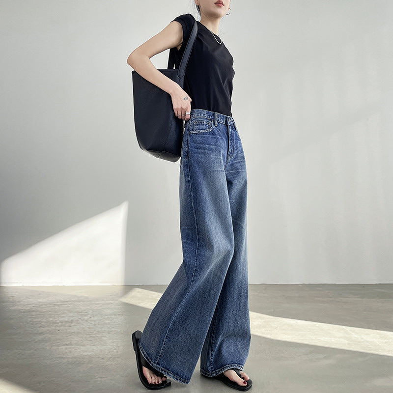 Clara – Women's High Waist Wide Leg Jeans