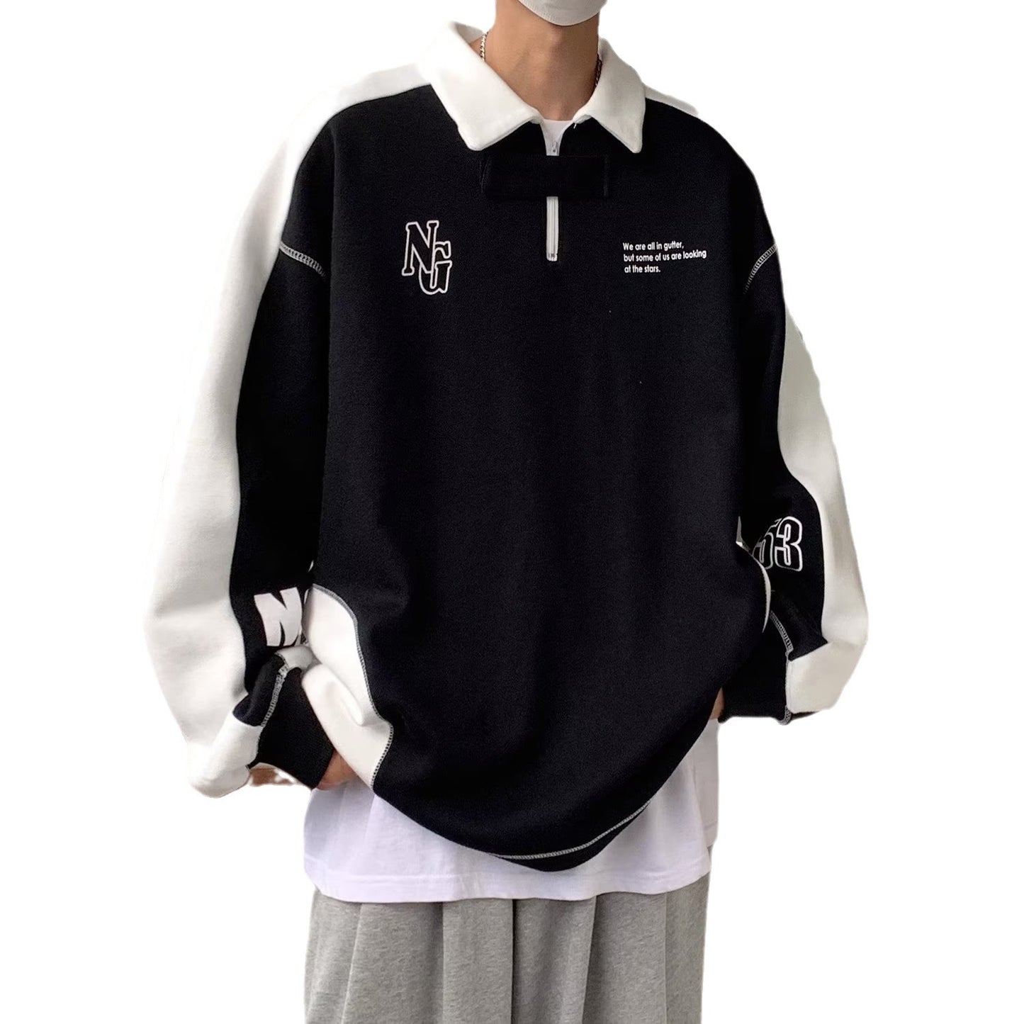 Ralph – Off-Shoulder Polo Sweater with American Pre-School Style