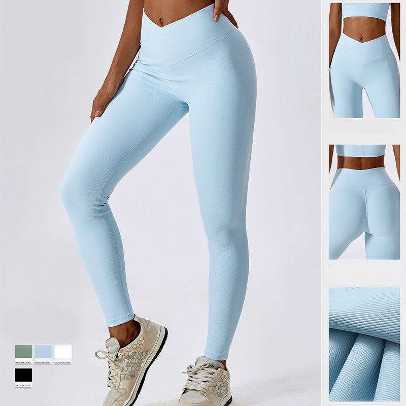 Mary – High Waist Yoga Pants with Tight Thread