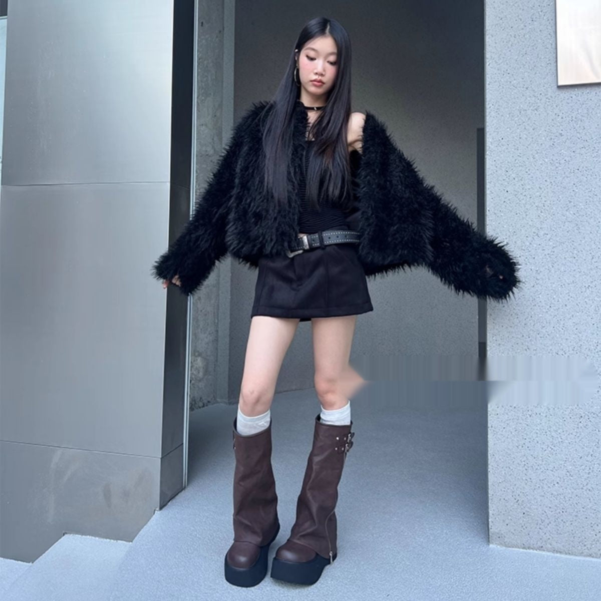 Susan – Below the Knee Vegan Leather Boots