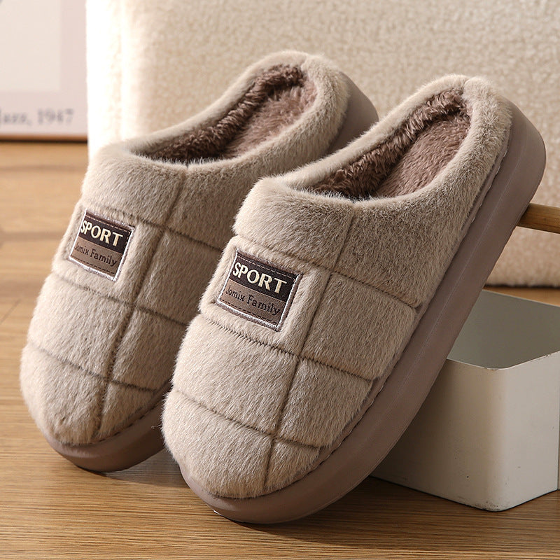 Aidan – Men's Warm Woolen Slippers with Thick Sole