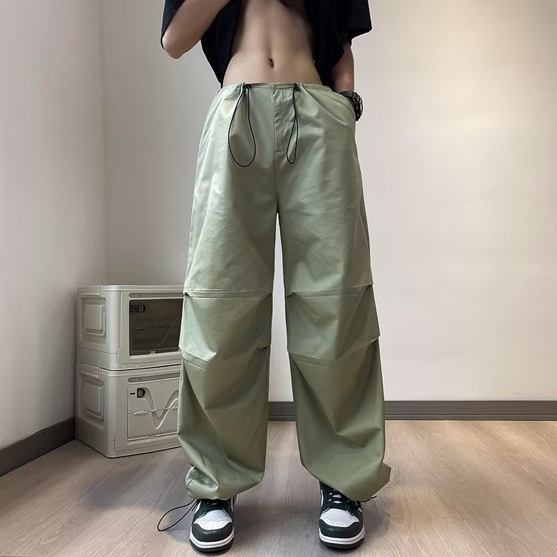 Sean – Casual Parachute Pants with Drawstring