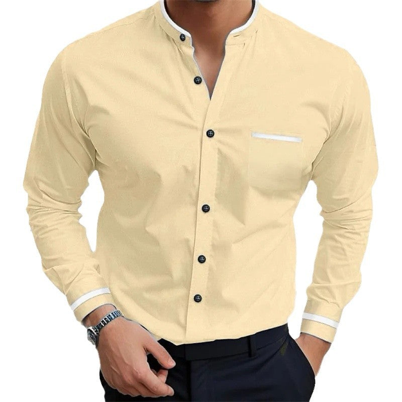 Brett – Loose Stand Collar Shirt