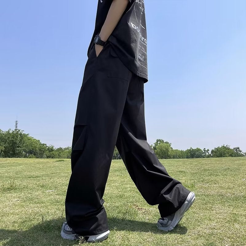 Sean – Casual Parachute Pants with Drawstring
