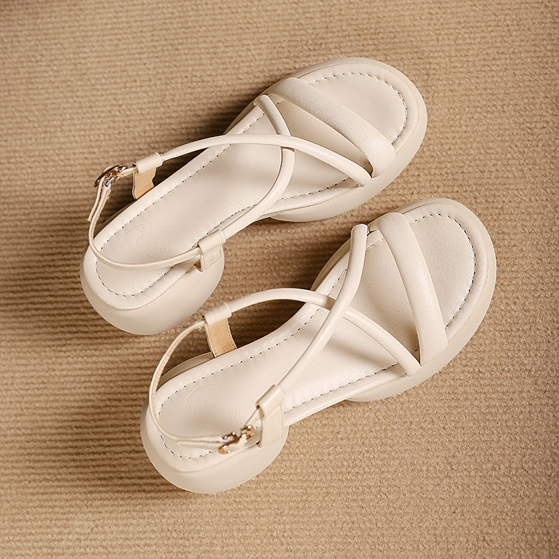 Gillian – Chunky Heel Woven Sandals