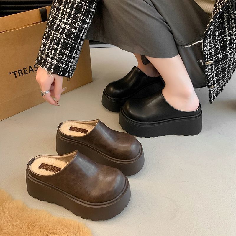 Tamara – Retro Cotton Slippers with Thick Bottom