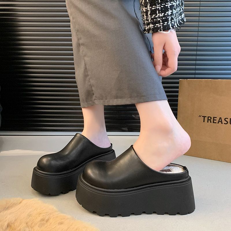 Tamara – Retro Cotton Slippers with Thick Bottom