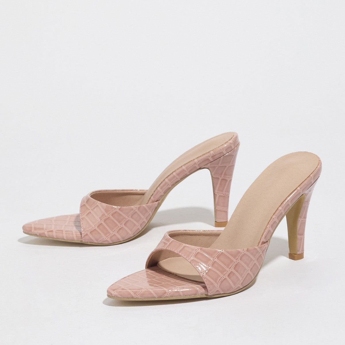 Rachel – Pointed Toe Open Stiletto Heel Slippers