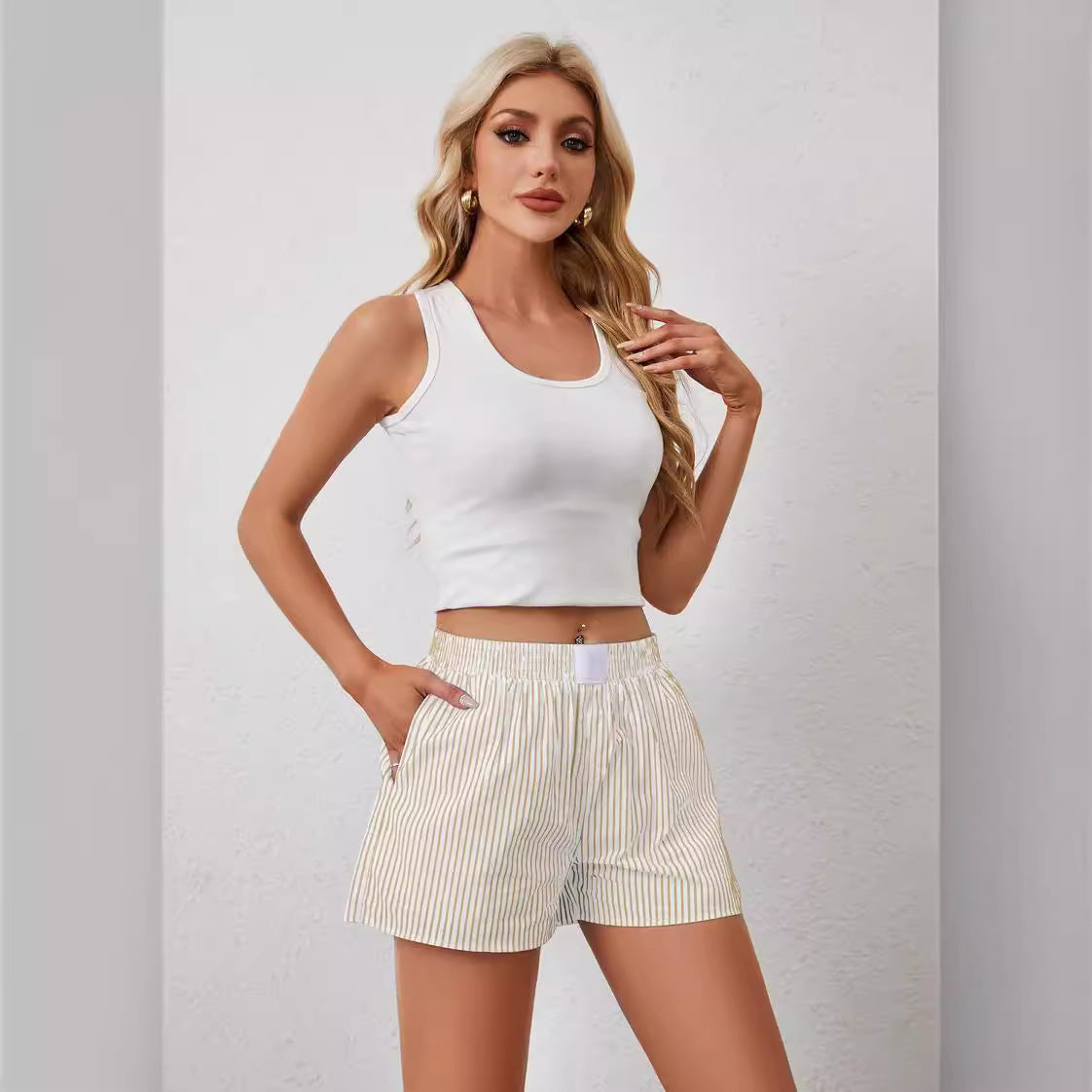 Harriet – Casual Striped Women's Shorts