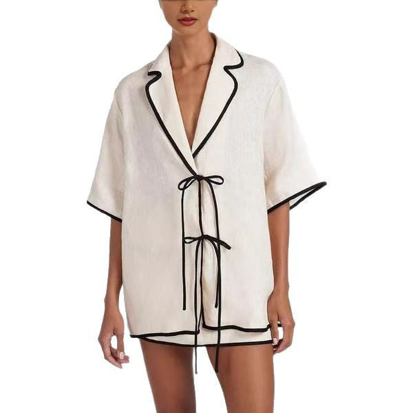 Nicola – Women's Casual High Waist Cotton Pajama Set