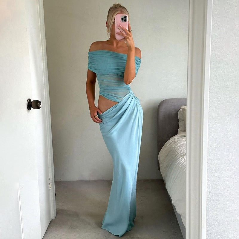 Emily – Irregular Diagonal Fold Dress