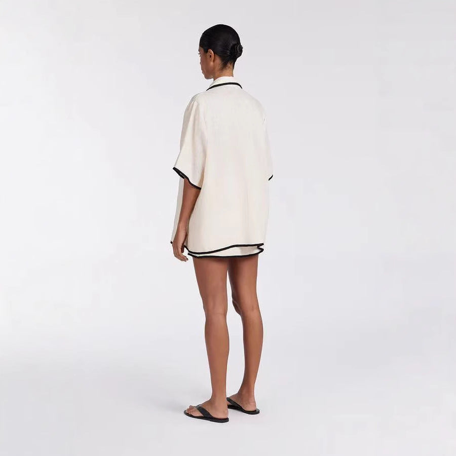 Nicola – Women's Casual High Waist Cotton Pajama Set