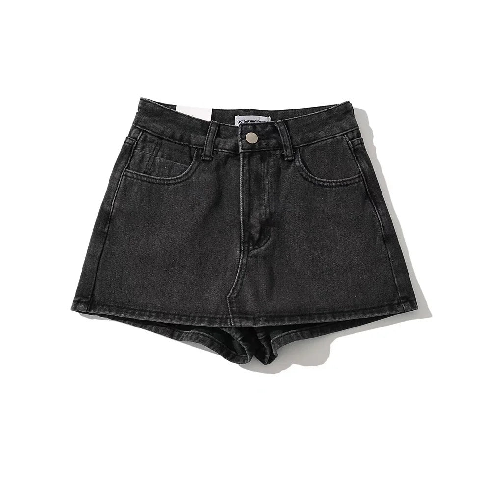 Karen – High Waist Short Denim Skirt