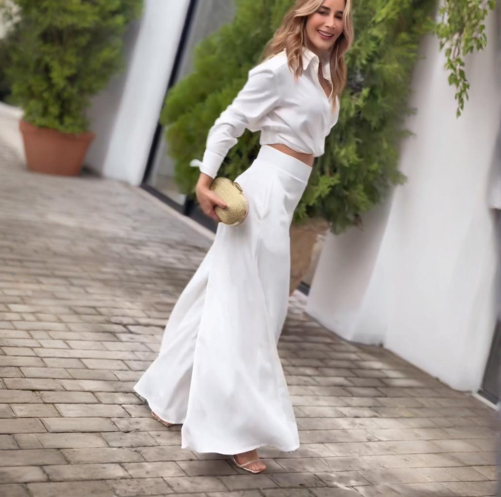 Sara – Loose Cool Top with Wide Leg Pants