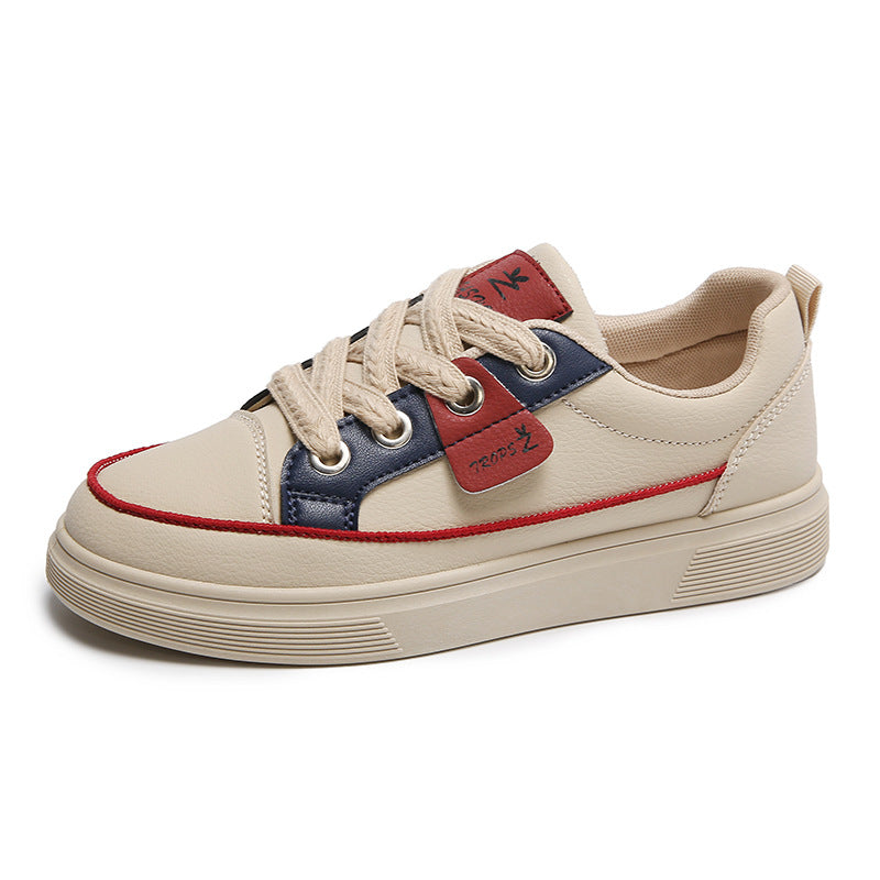 Judith – Korean-Style Comfortable White Platform Sneakers