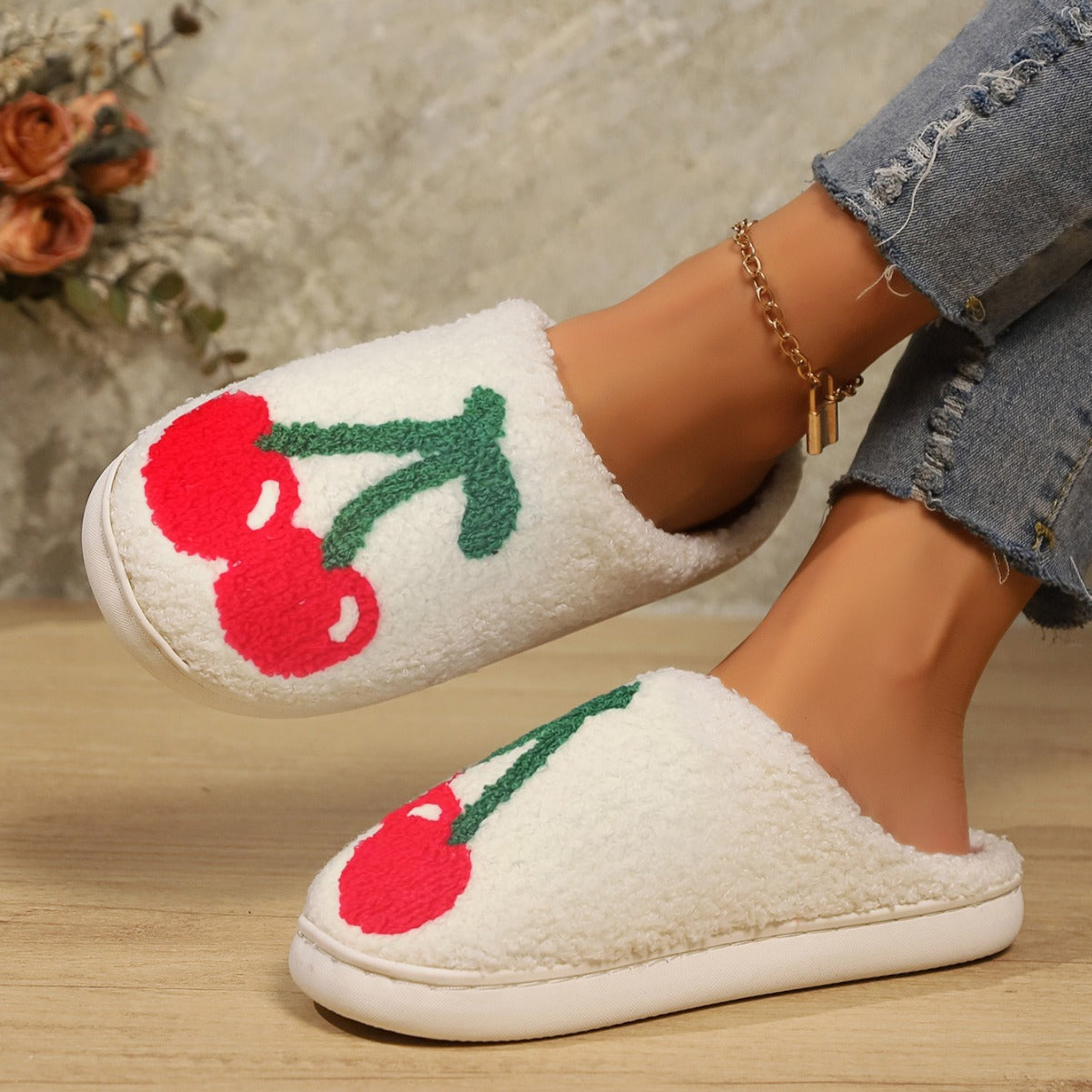 Lucy – Fruit Pattern Casual Slippers