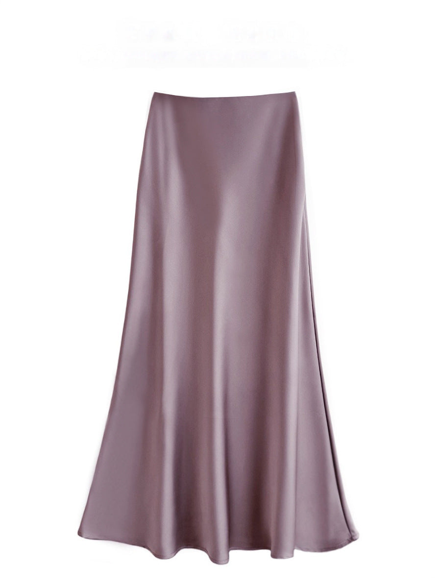 Jessie – Mid-length Silky Skirt