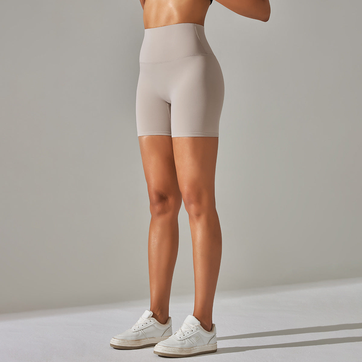 Angela – Women's High Waist Fitness Shorts with Moisture Control