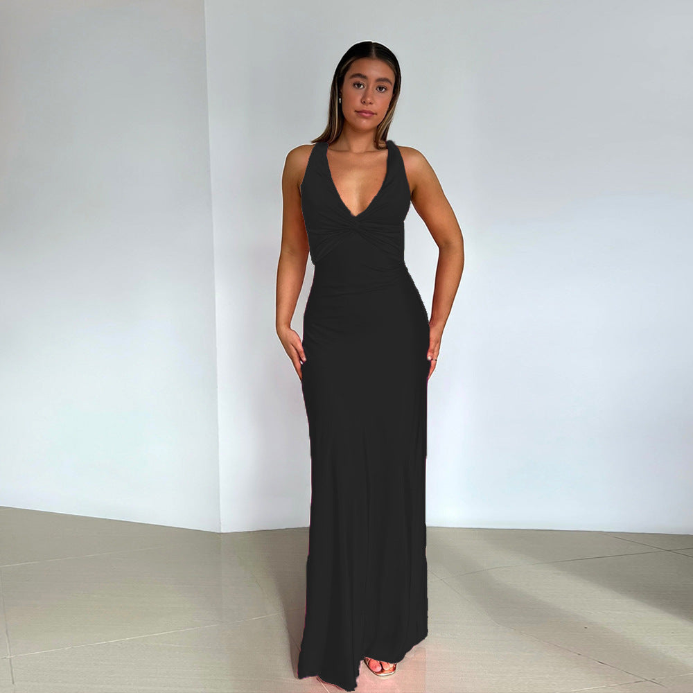 Samantha – Elegant Satin A-Line Dress