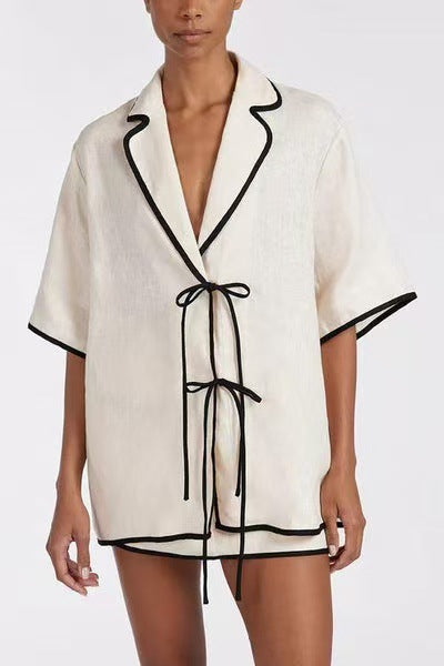Nicola – Women's Casual High Waist Cotton Pajama Set