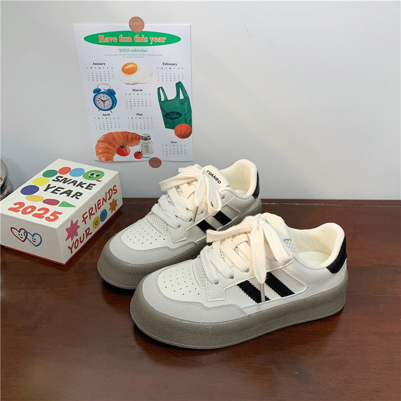 Amelia – Canvas Thick-Soled Casual Sneakers