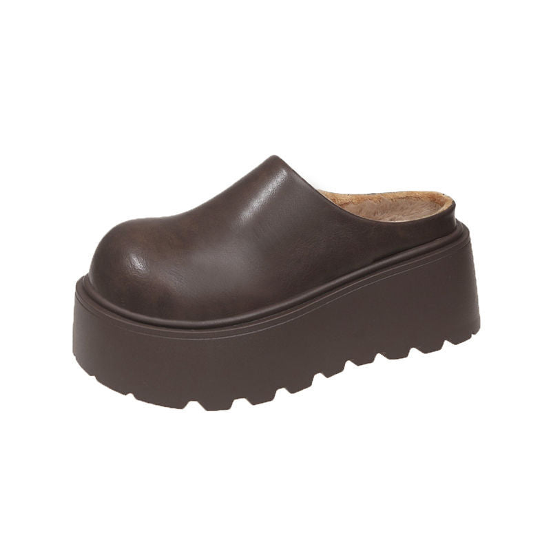Tamara – Retro Cotton Slippers with Thick Bottom