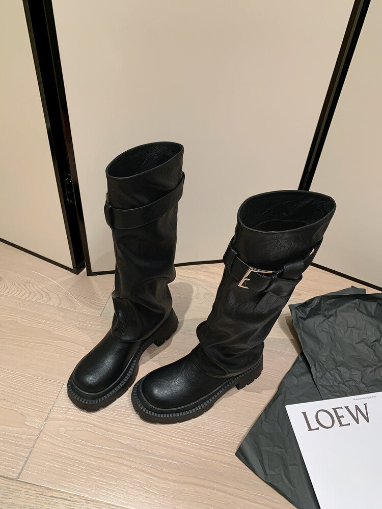 Darren – Thick-Soled Vegan Leather Boots