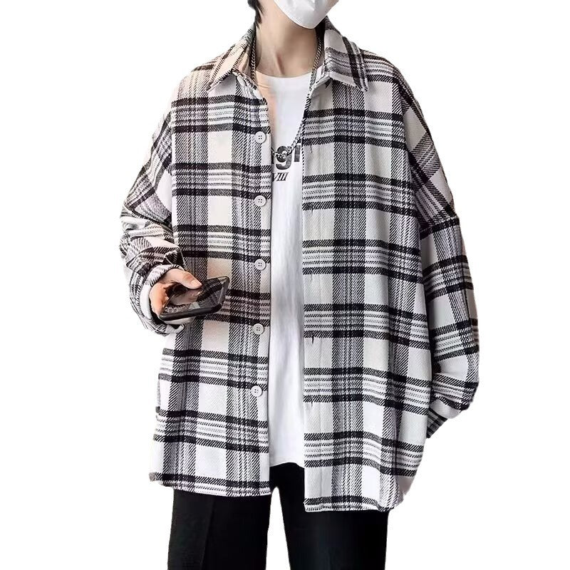 Miles – Fashionable Plaid Long-Sleeved Shirt